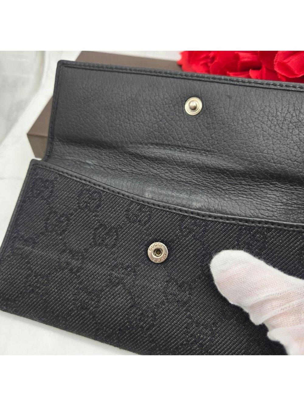 Gucci Wallet GG Canvas Leather Black - Picture 11 of 16
